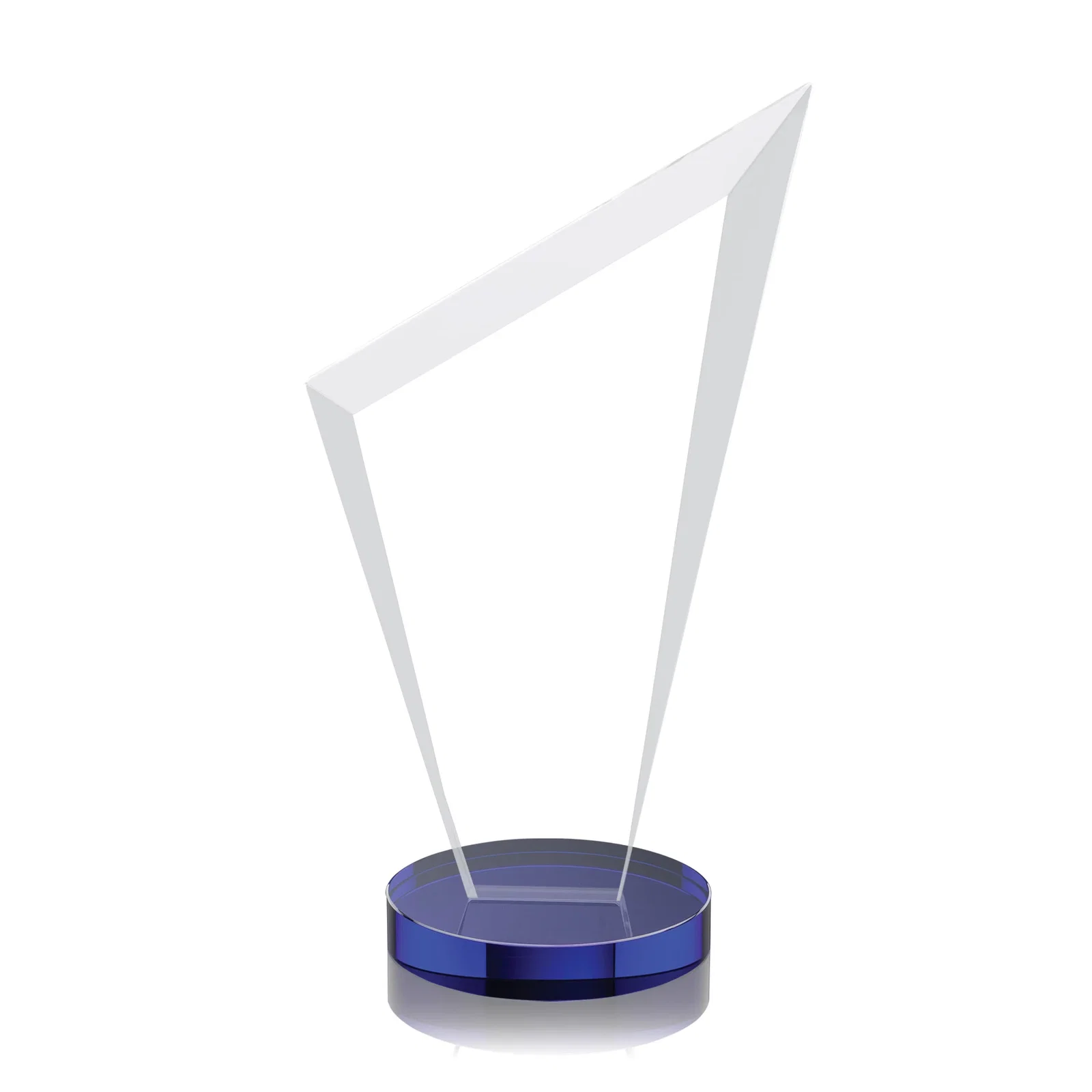 Customized Starfire Crystal Peak Award on a Round Color-Choice Base for safety achievement programs