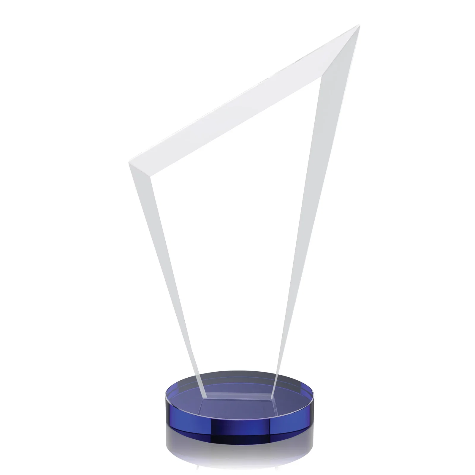 Customized Starfire Crystal Peak Award on a Round Color-Choice Base for volunteer appreciation