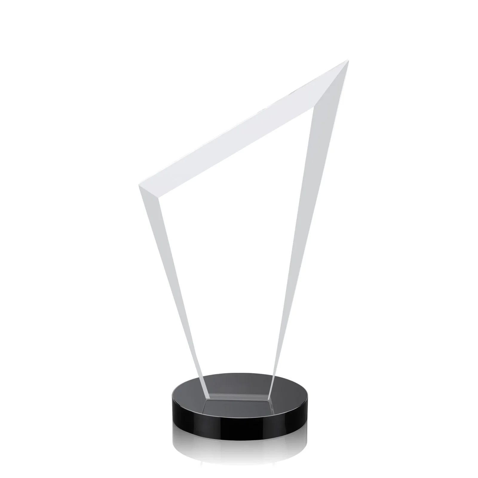 Customized Starfire Crystal Peak Award on a Round Color-Choice Base for dealer and partner awards