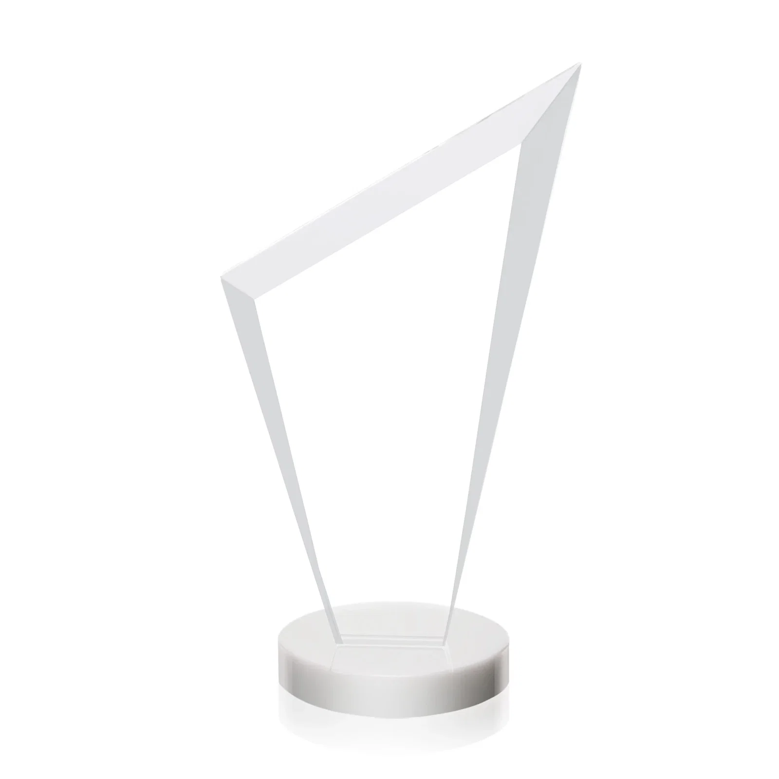 Custom engraved Starfire Crystal Peak Award on a Round Color-Choice Base for team milestone celebrations