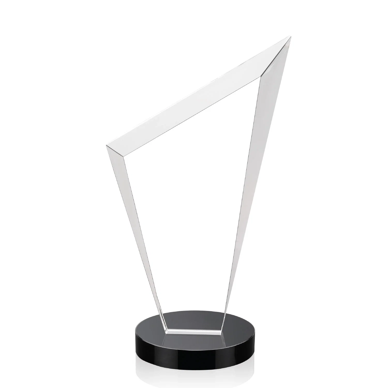 Custom Starfire Crystal Peak Award on a Round Color-Choice Base, with your logo for service anniversary gifts