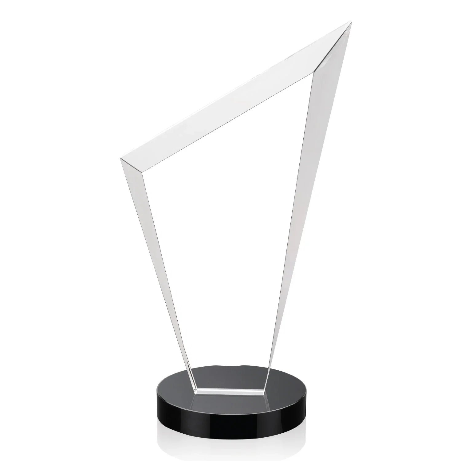 Custom Starfire Crystal Peak Award on a Round Color-Choice Base, with your logo for sales achievement awards