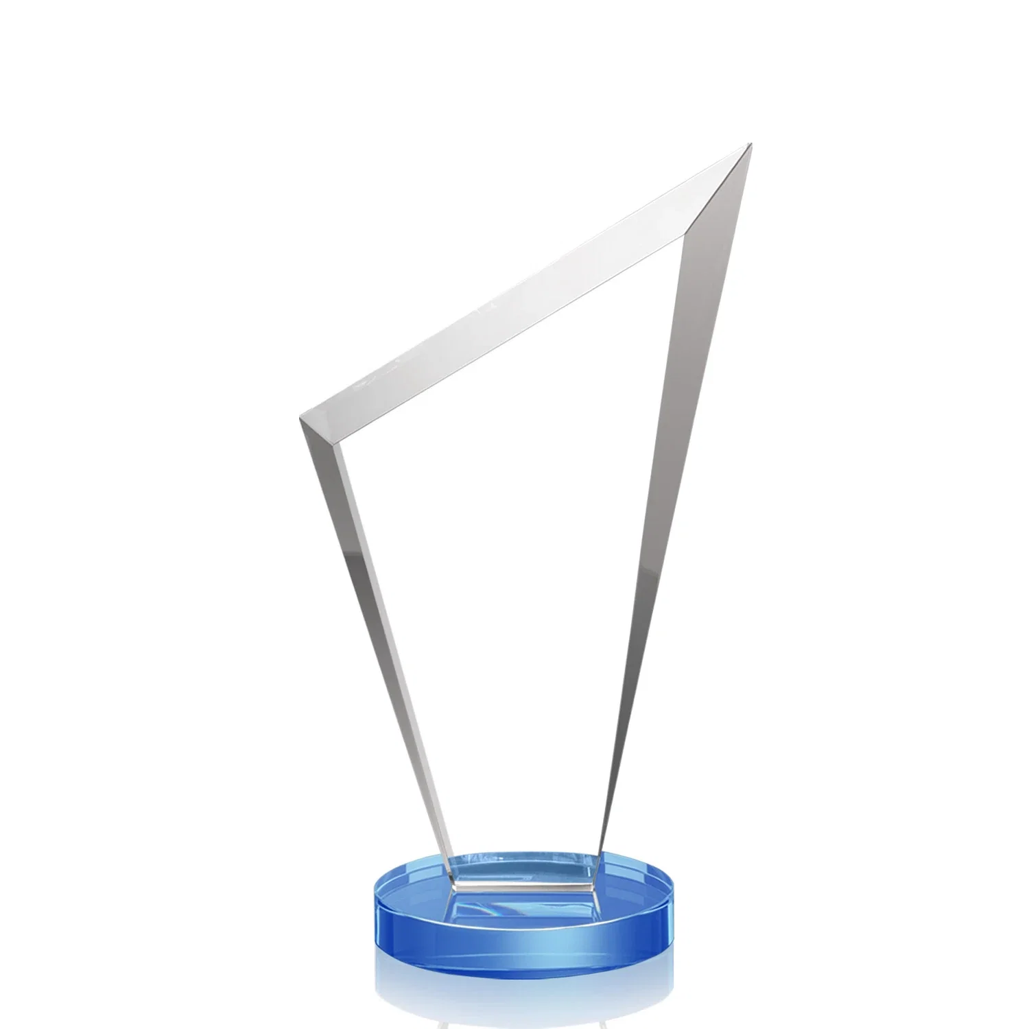 Custom Starfire Crystal Peak Award on a Round Color-Choice Base, with your logo for graduation ceremonies