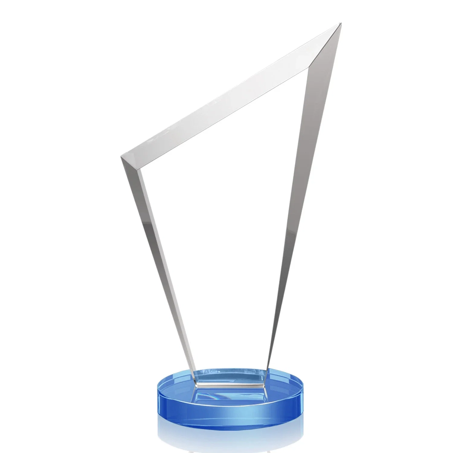 Custom Starfire Crystal Peak Award on a Round Color-Choice Base, with your logo for volunteer appreciation