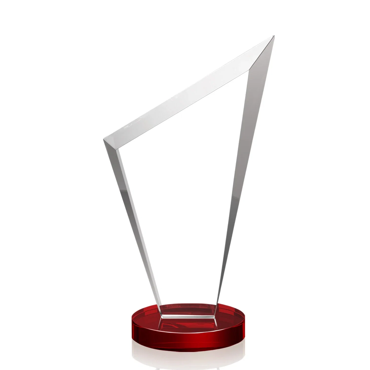 Custom Starfire Crystal Peak Award on a Round Color-Choice Base, with your logo for company anniversary events
