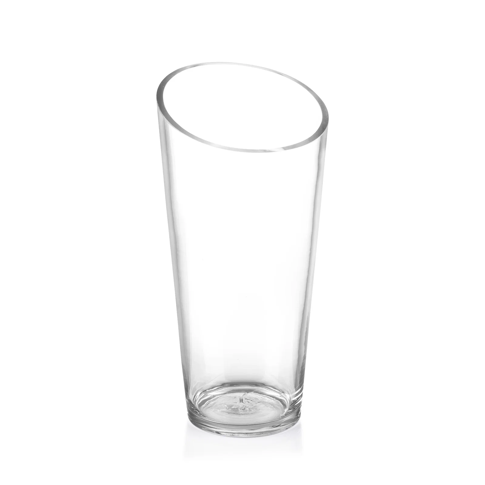 Custom Lead Free Crystalline Vase with Slanted Rim for team milestone celebrations