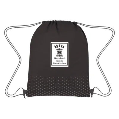 Dot pattern printed across the front of the sack
