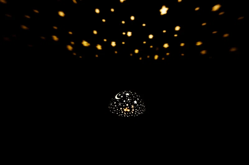 Close-up of the custom Constellation Night Light's logo imprint area