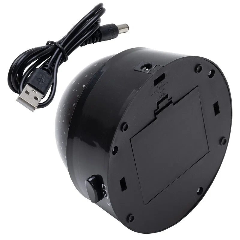 Angled view of the custom Constellation Night Light's control base
