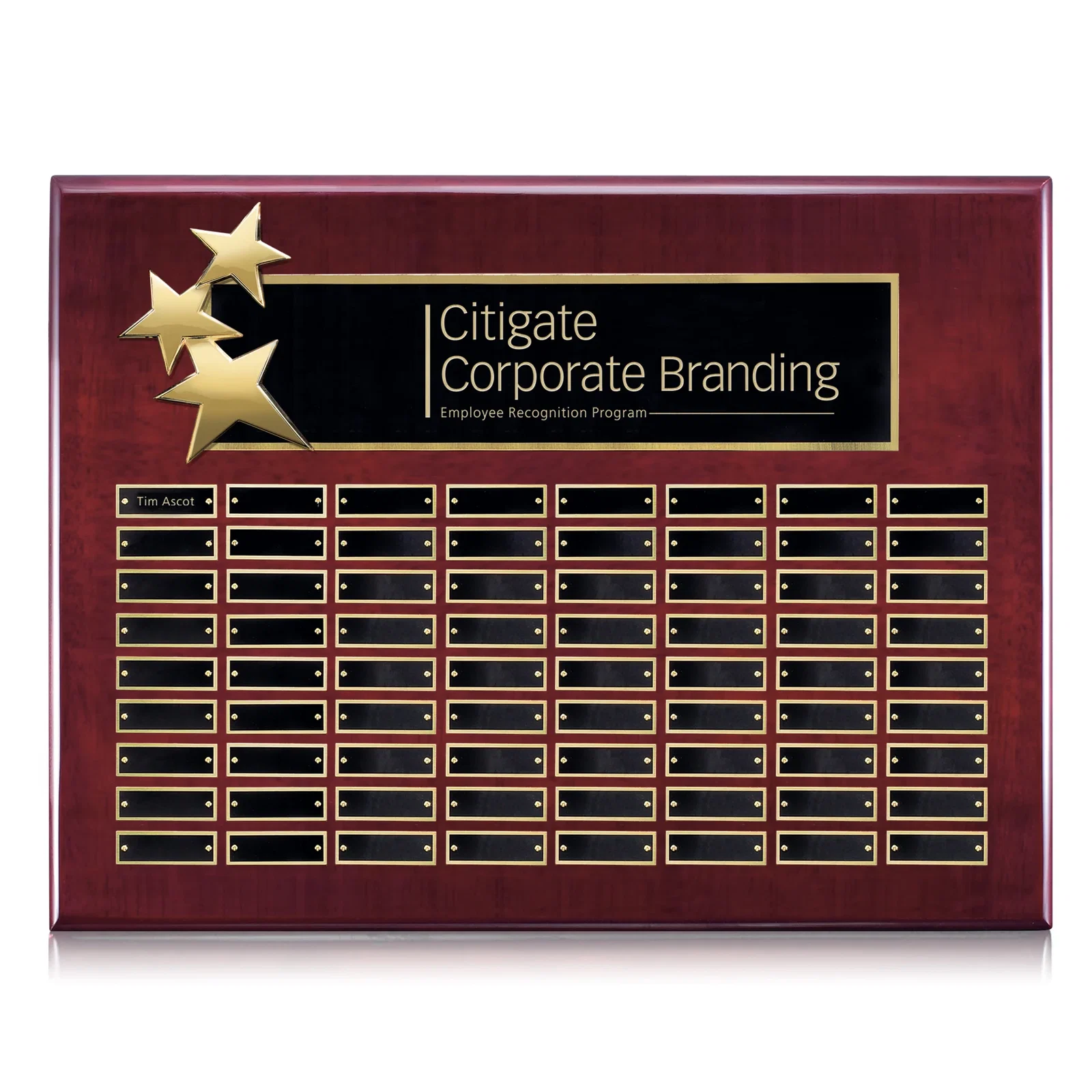 Custom Piano Finish Perpetual Plaque With Constellation Star Ornaments for company anniversary events