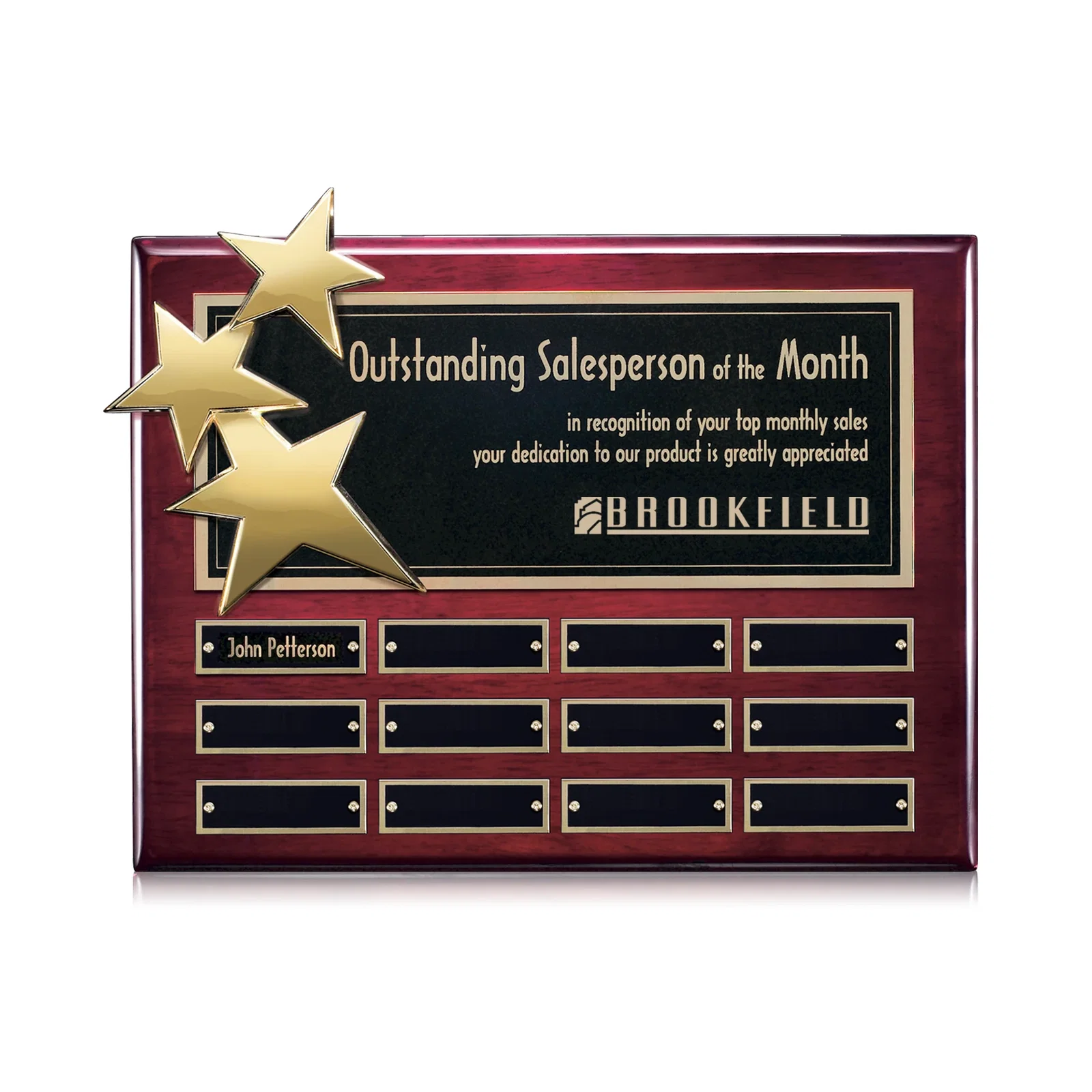 Custom Piano Finish Perpetual Plaque With Constellation Star Ornaments for graduation ceremonies