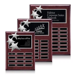 Piano Finish Plaque With Three Constellation Stars, Tiered Plates