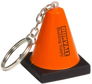 Construction Cone Stress Reliever Keychain