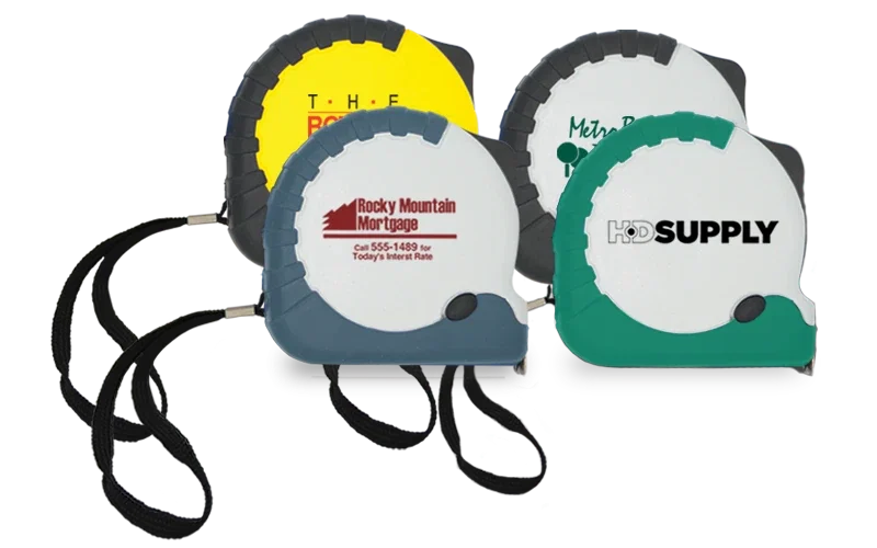 Construction-Pro Belt-Clip Tape Measure. Steel belt-clip tape measure with auto-rewind for contractor giveaways