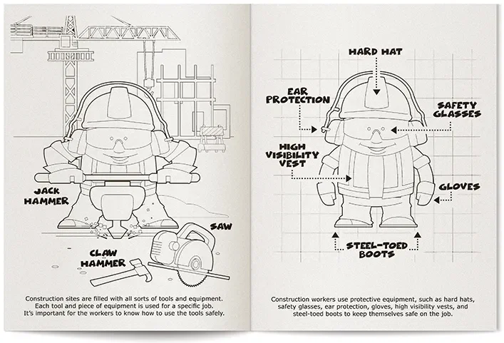 Construction Safety Coloring Book — view 2