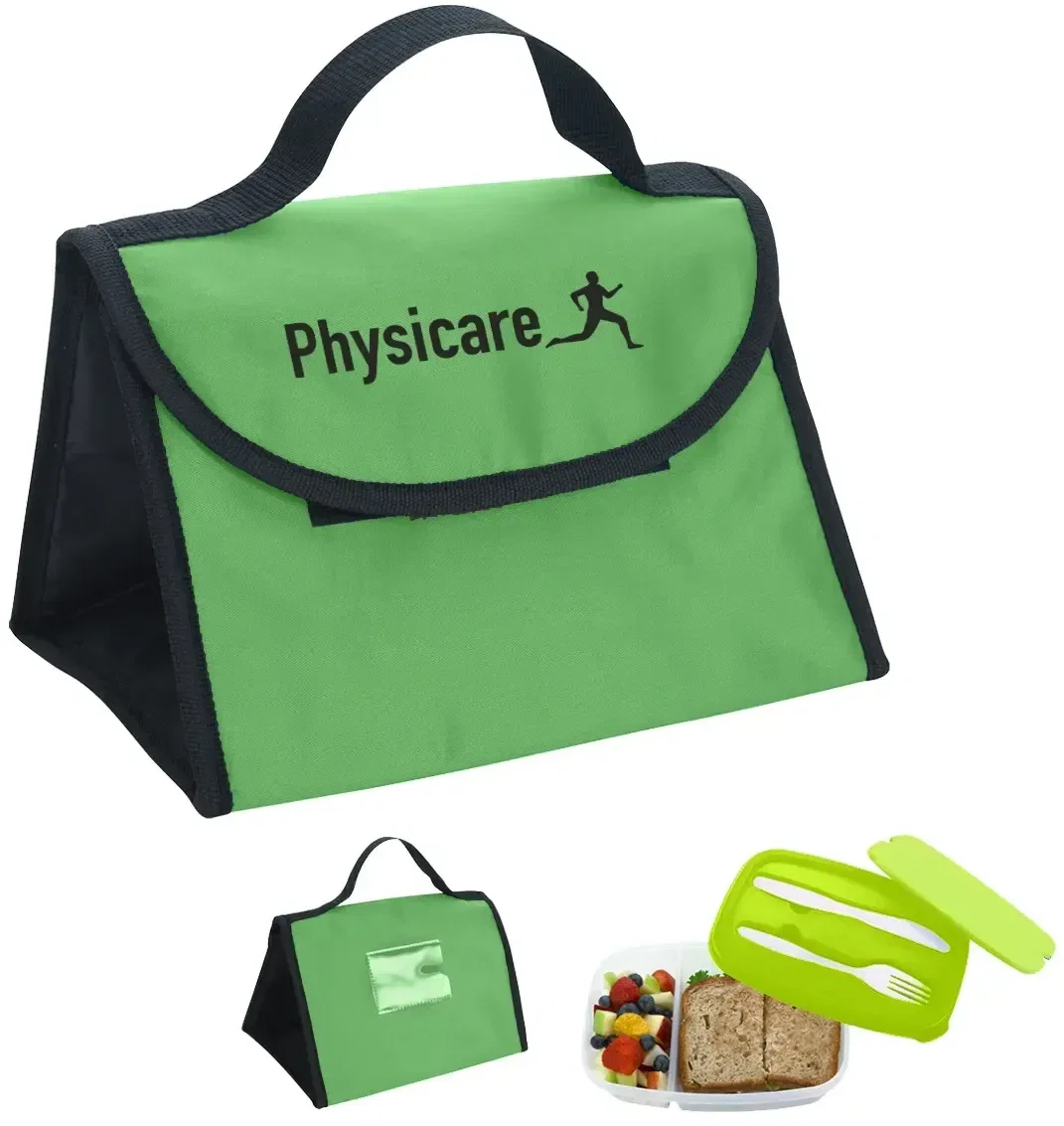 Insulated lunch bag paired with a matching food container