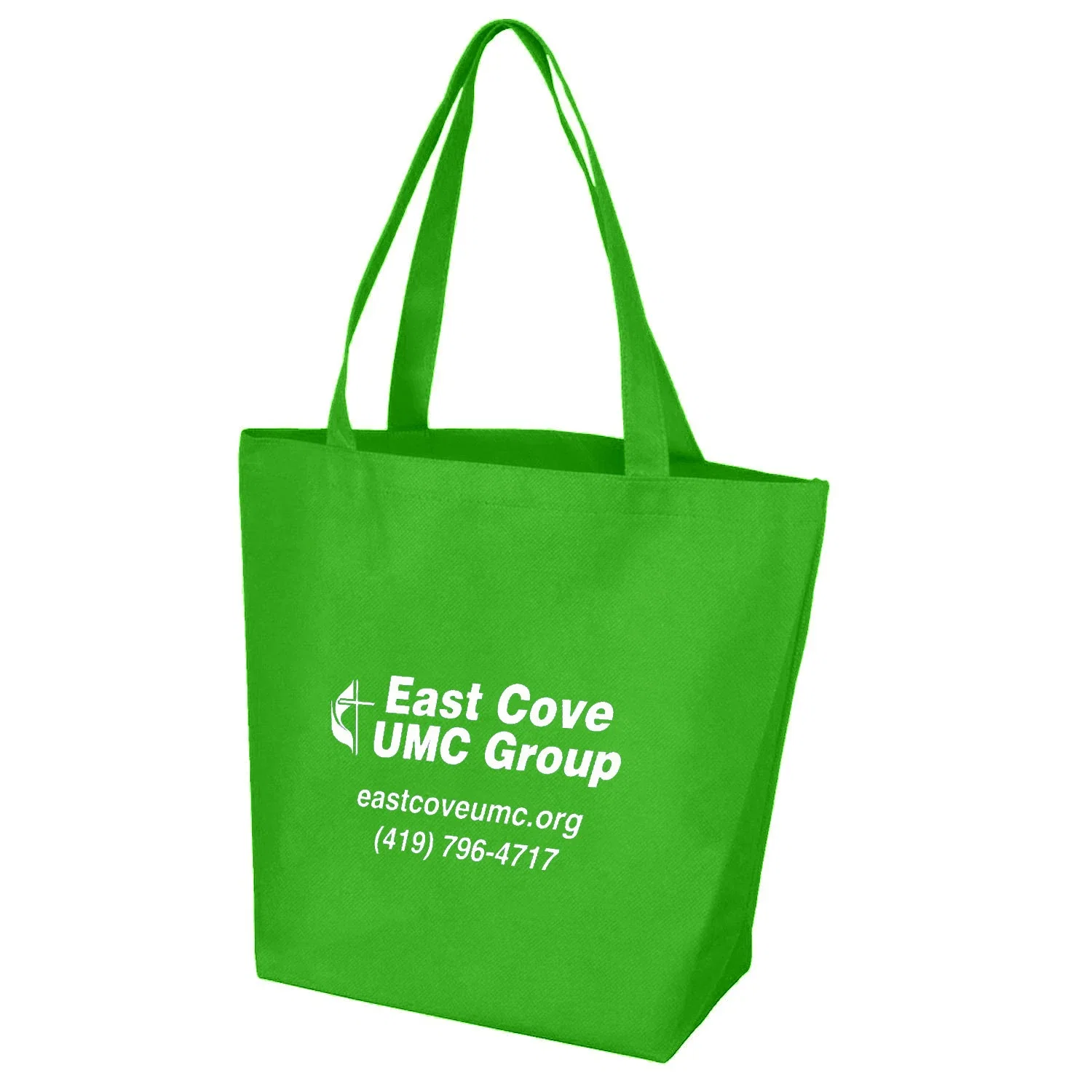 Imprinted Convention Tote — Lime Green — view 2