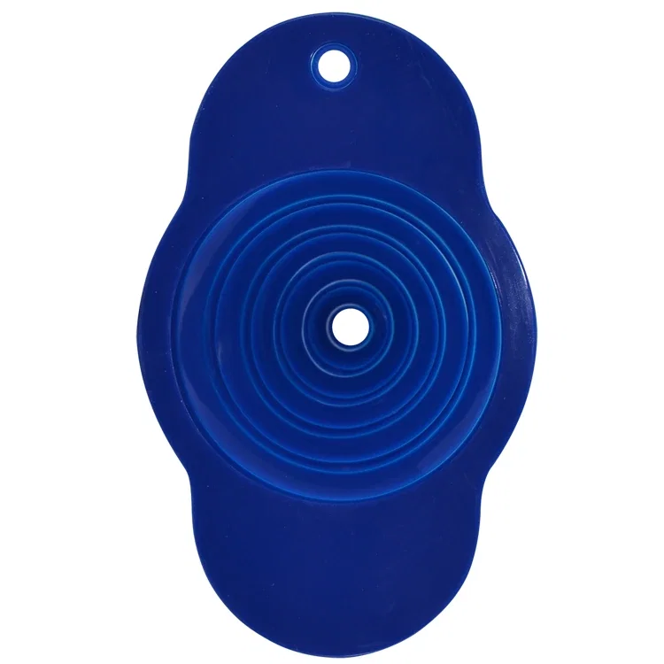 Cook's Choice Collapsible Silicone Funnel. Collapsible silicone funnel for filling bottles and pantry jars, view 2