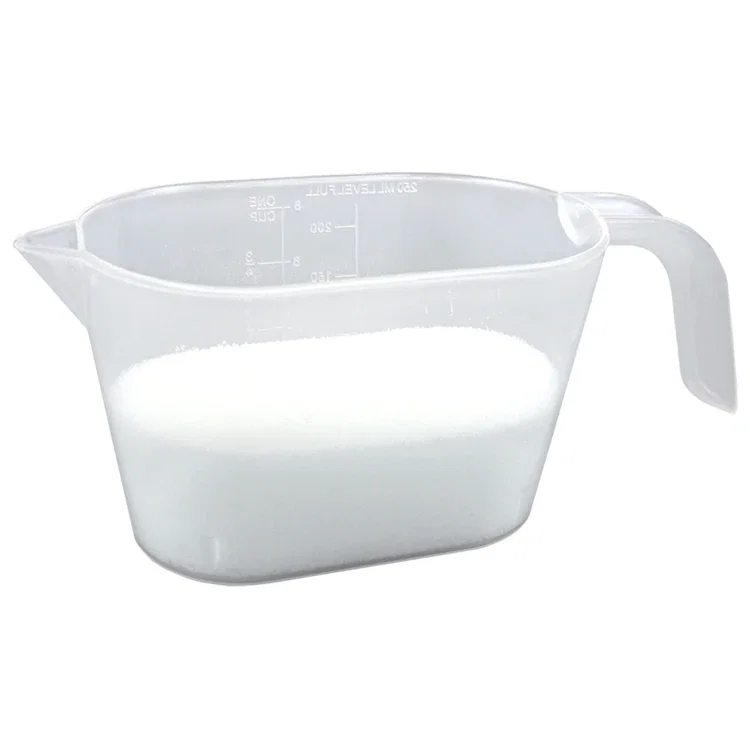 Cook's Choice Triple-Scale Measuring Cup. Translucent plastic triple-scale measuring cup for grocery and cooking giveaways, v