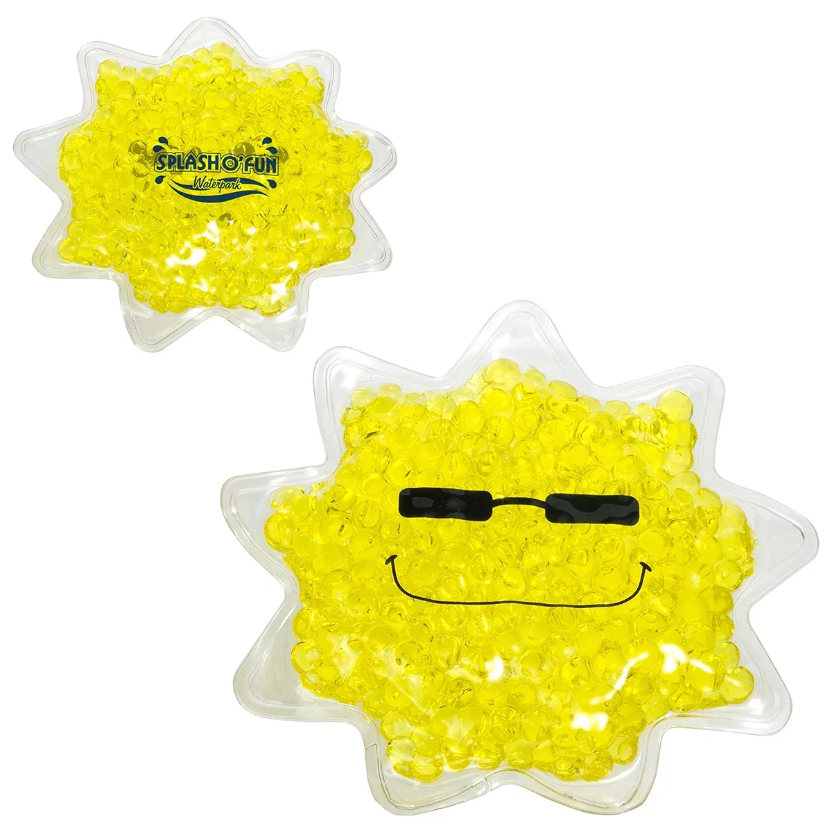 Sun-shaped gel bead hot/cold therapy pack, microwave or freezer safe