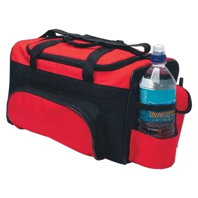 Red version shown zipped and standing upright