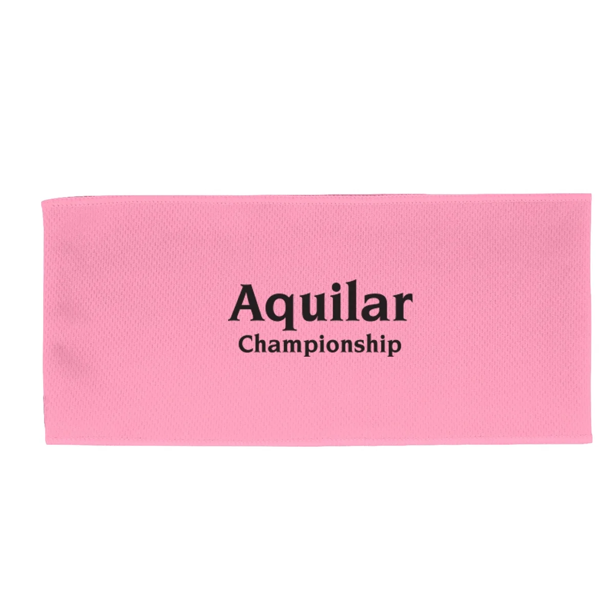 Cooling headband made from recycled rPET fabric, shown flat