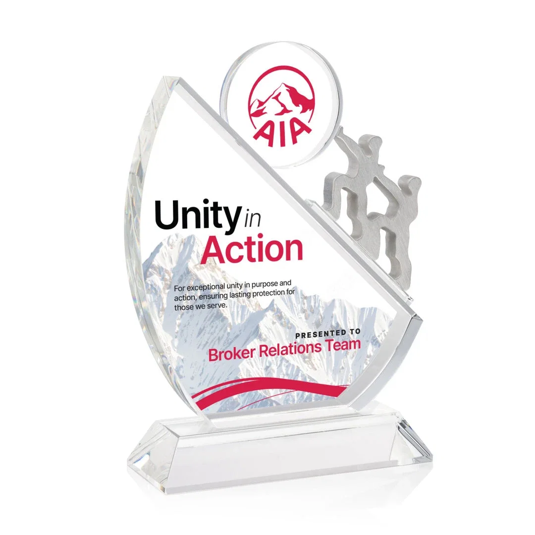 Teamwork Achievement Crystal Award — view 2