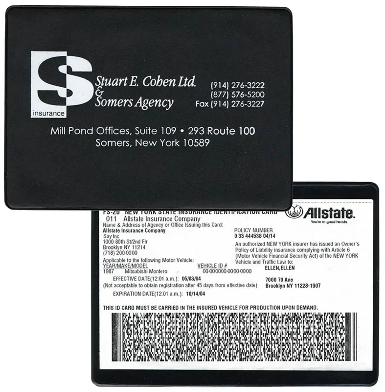 Custom Vinyl Insurance Card Holder - Long Side Opening — view 10