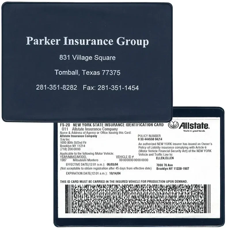 Custom Vinyl Insurance Card Holder - Long Side Opening — view 13