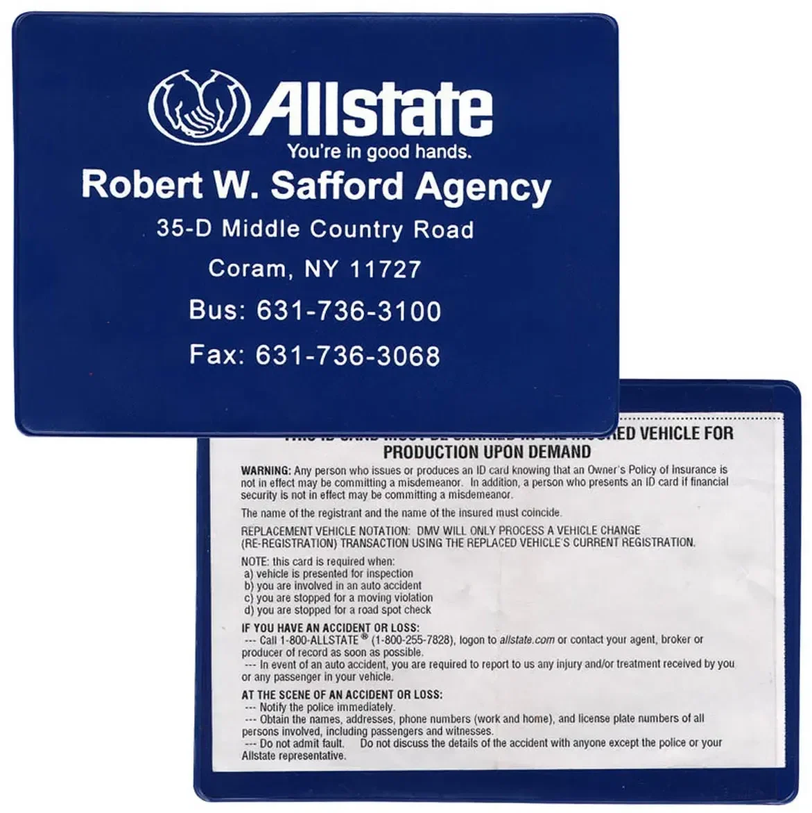 Custom Vinyl Insurance Card Holder - Long Side Opening — view 3