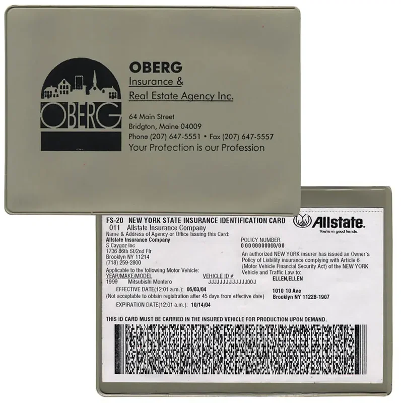 Custom Vinyl Insurance Card Holder - Long Side Opening — view 4