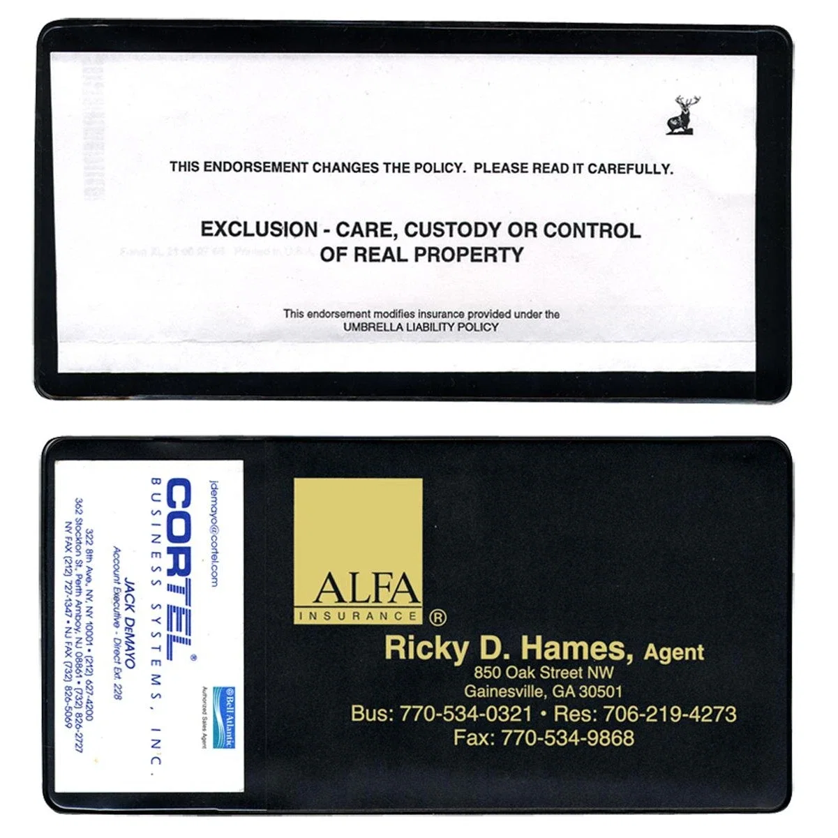 Custom Policy Holder with Extra Pocket - Open on Short Side — view 4