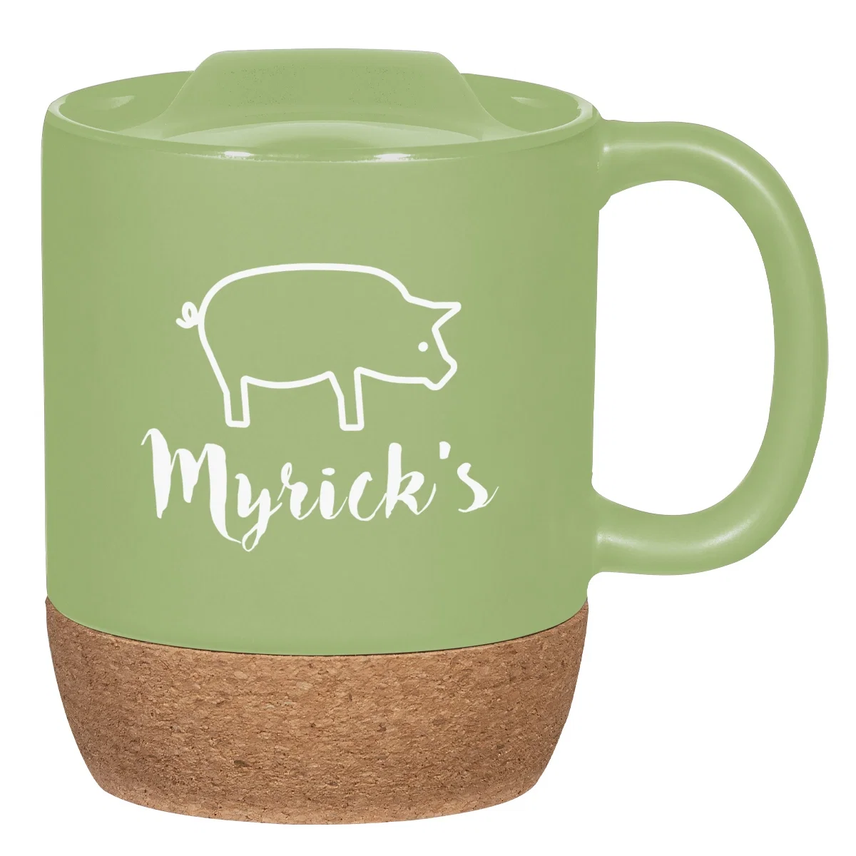 Cobalt blue mug shown from the side