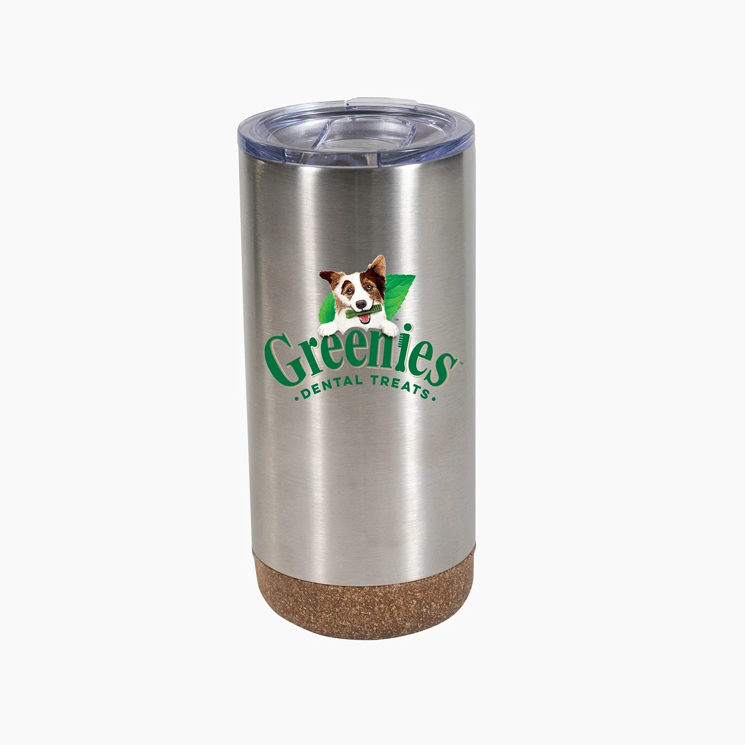 Cork Bottom 16oz Stainless Steel Vacuum Tumbler — Silver — view 2