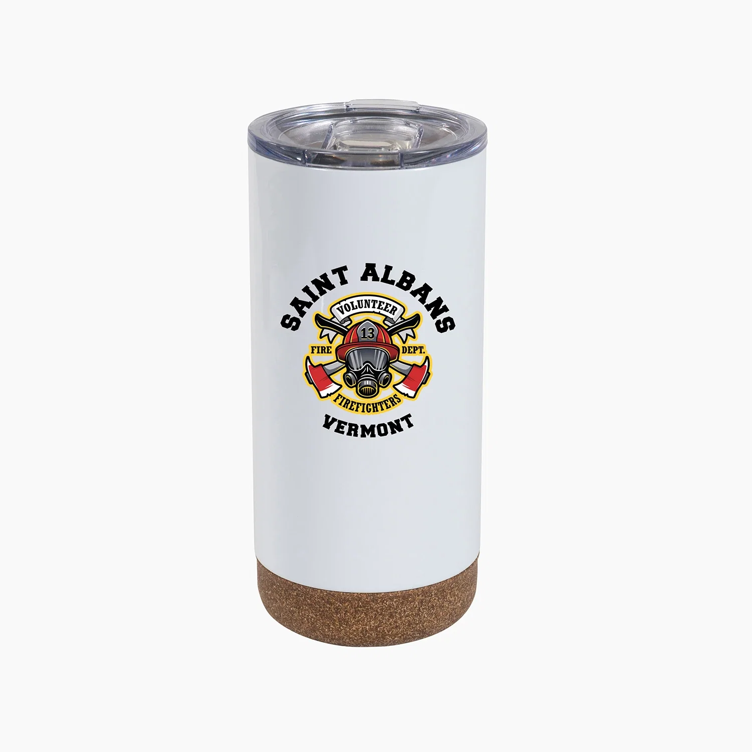 Cork Bottom 16oz Stainless Steel Vacuum Tumbler — White — view 3