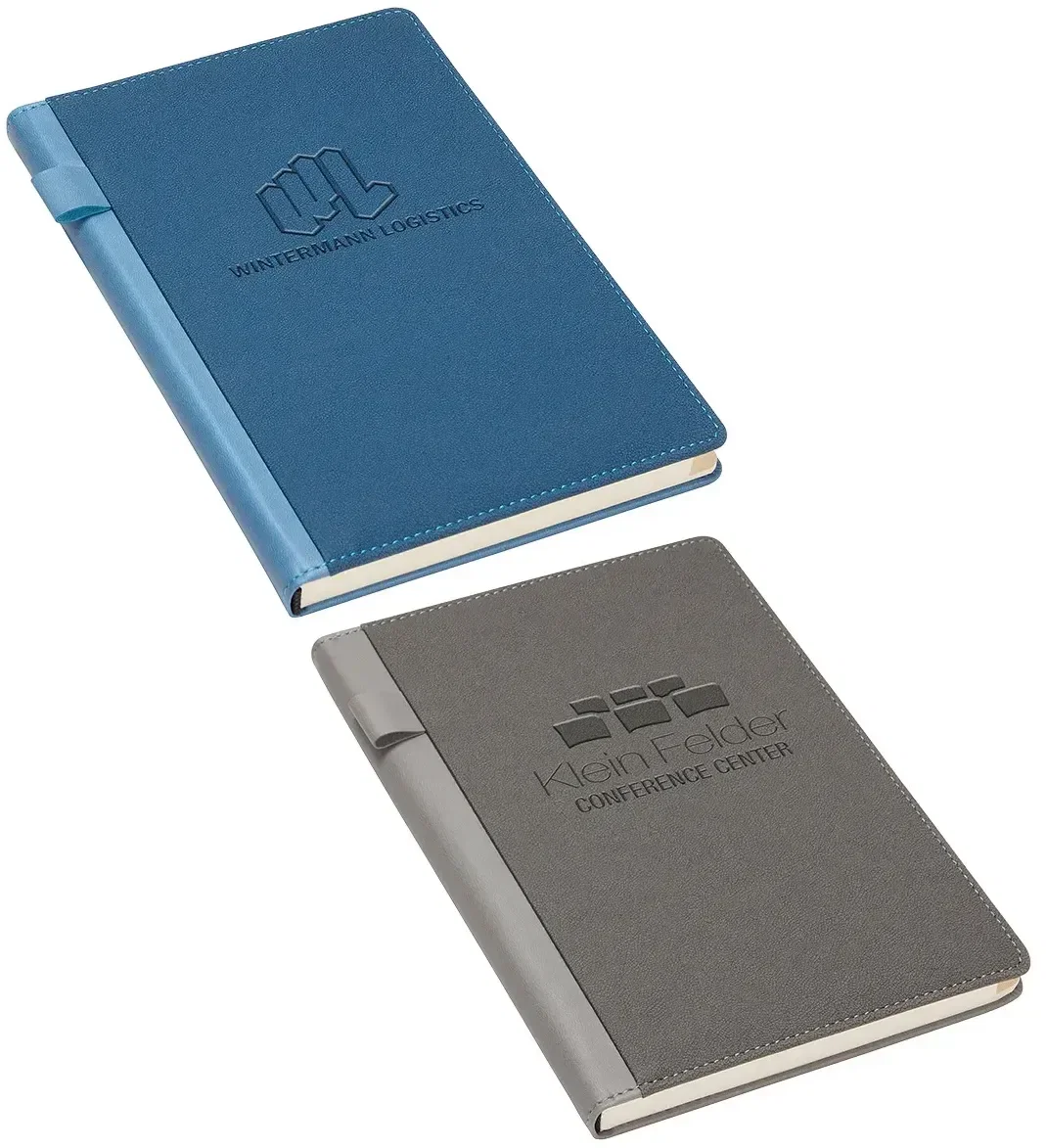 Corona Tabbed Textured Journal, custom branded journal with six color-coded tab sections