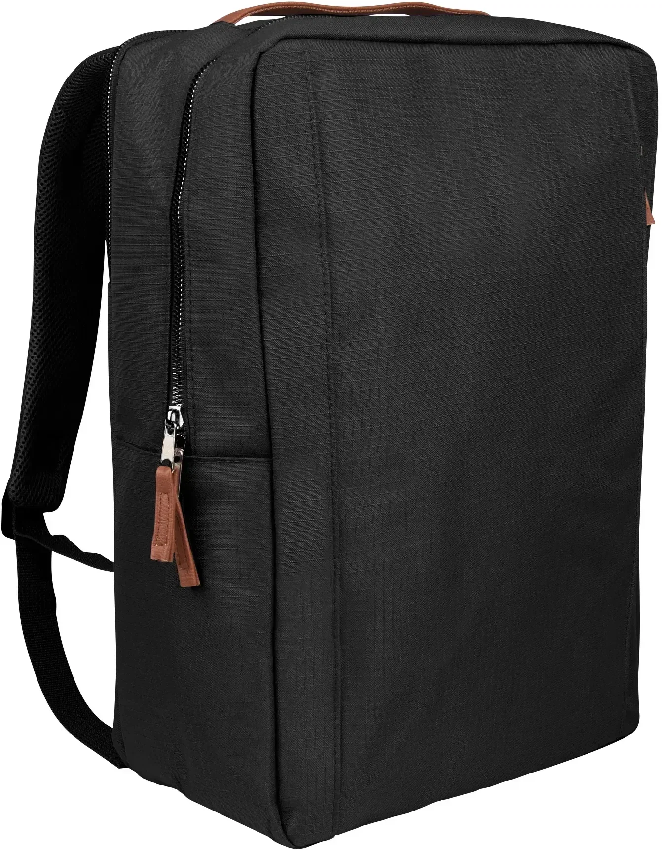 Structured commuter backpack in a clean business-ready silhouette