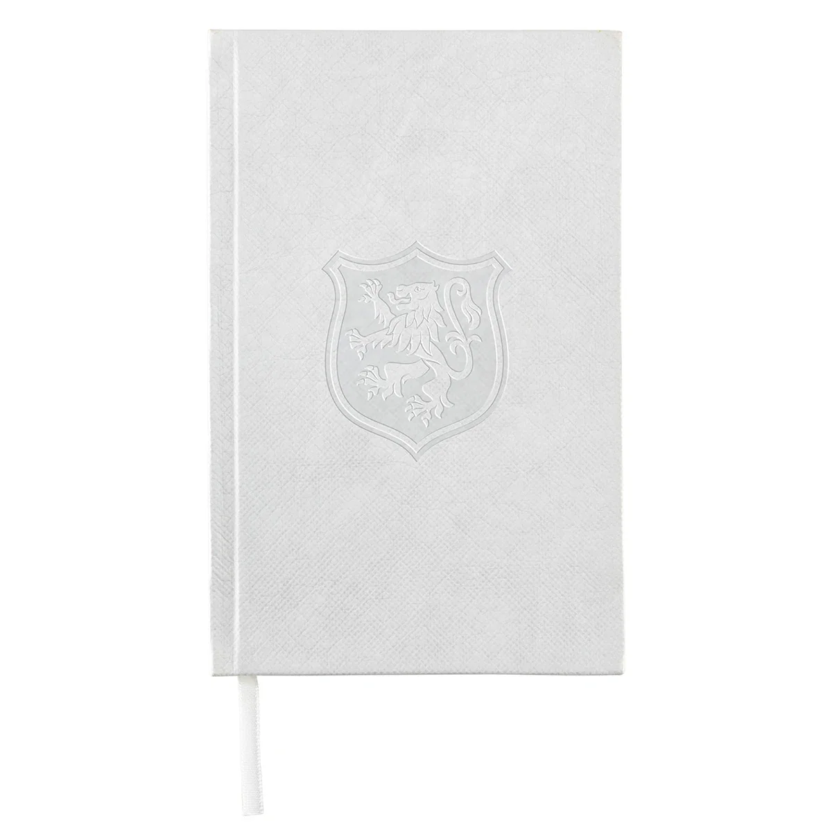 Close-up of the custom Corral journal's logo imprint area