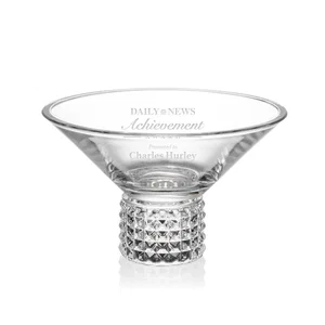 Lead Free Crystalline Bowl with Studded Foot