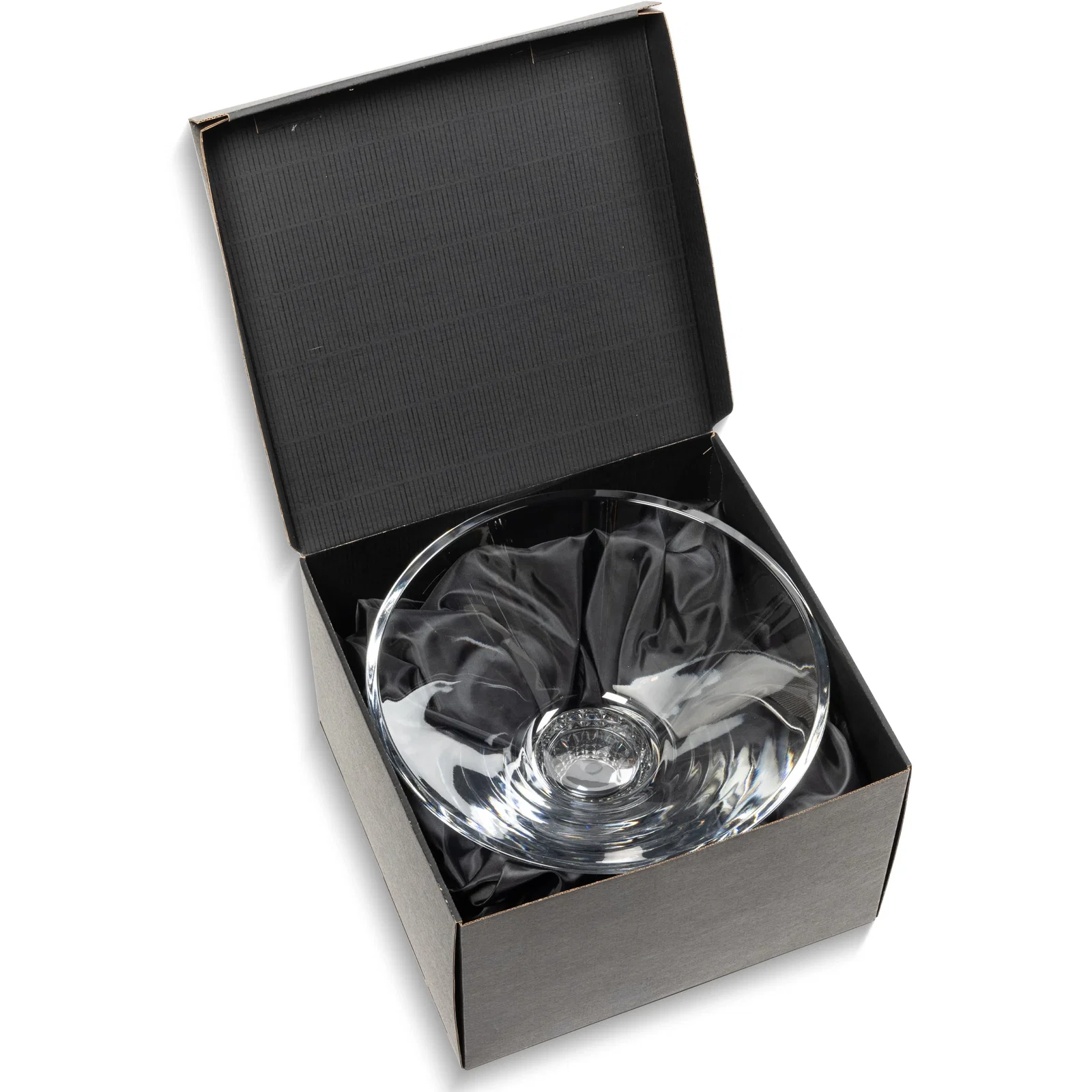 Custom Lead Free Crystalline Bowl with Studded Foot for team milestone celebrations