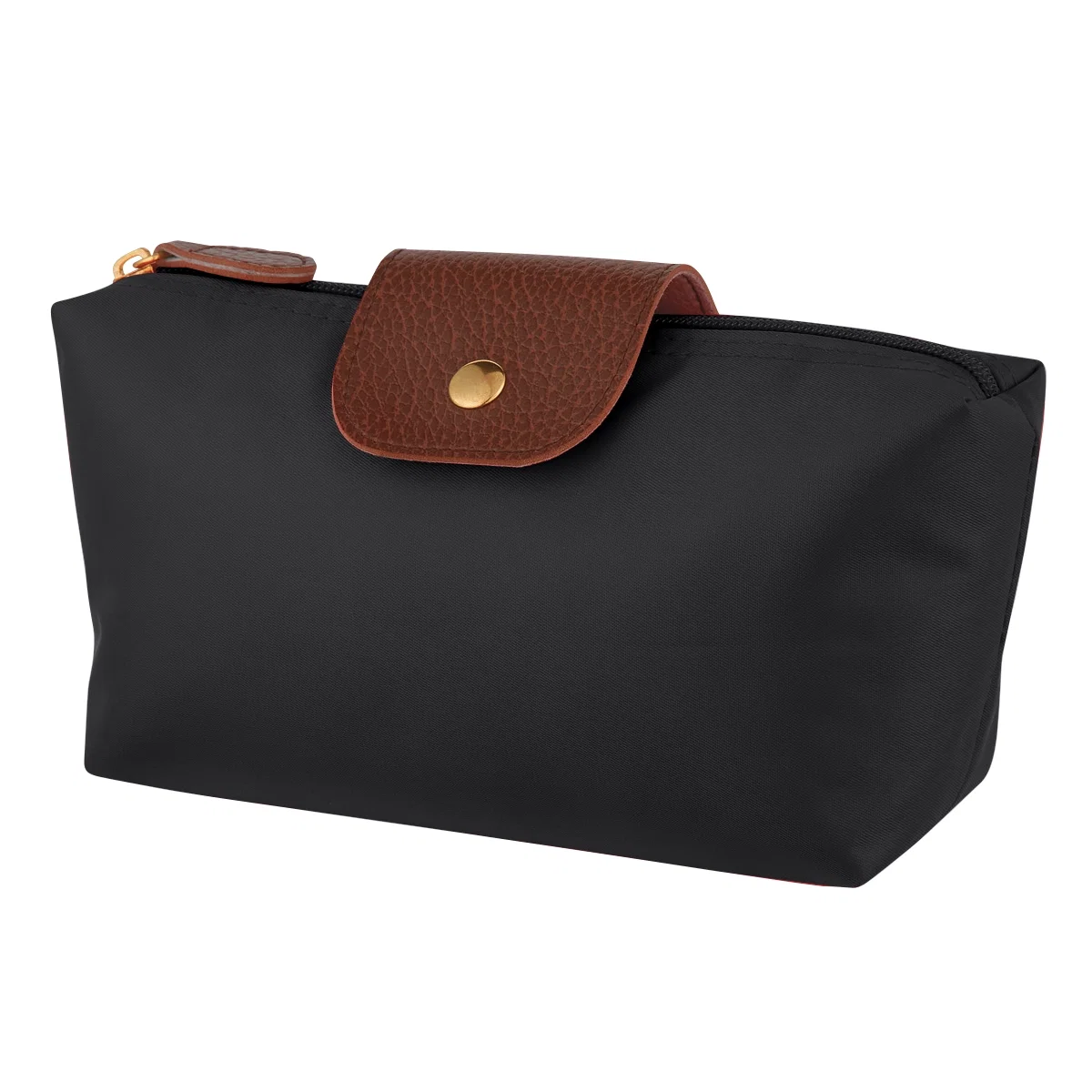 Angled view showing the three-inch depth of the pouch
