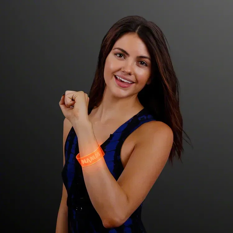 Cosmic Orange LED Magnetic Clasp Bracelets — view 3