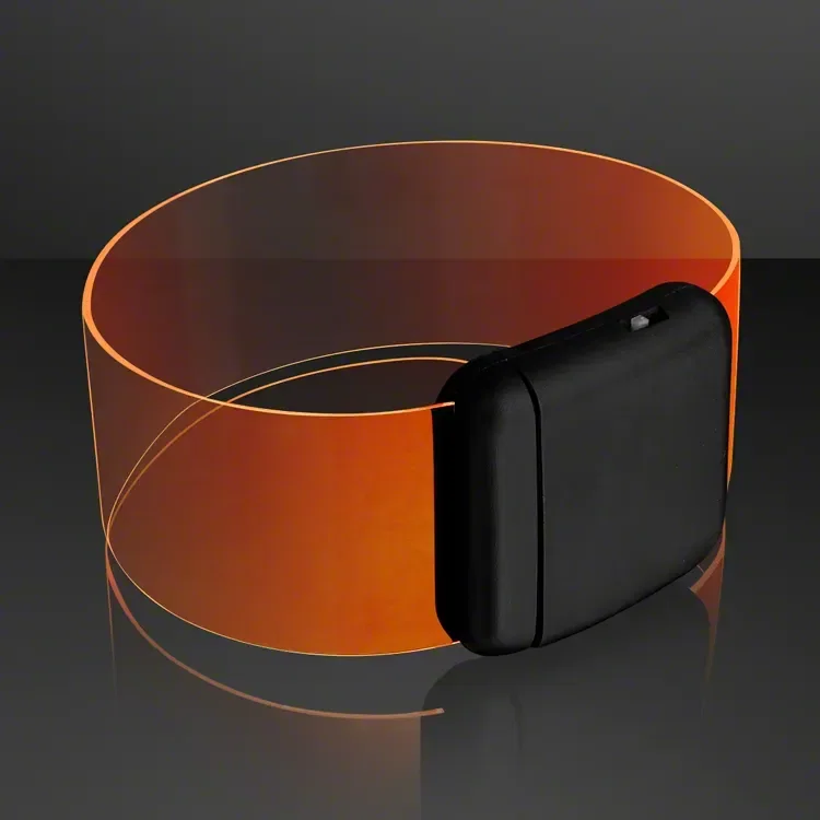 Cosmic Orange LED Magnetic Clasp Bracelets — view 4