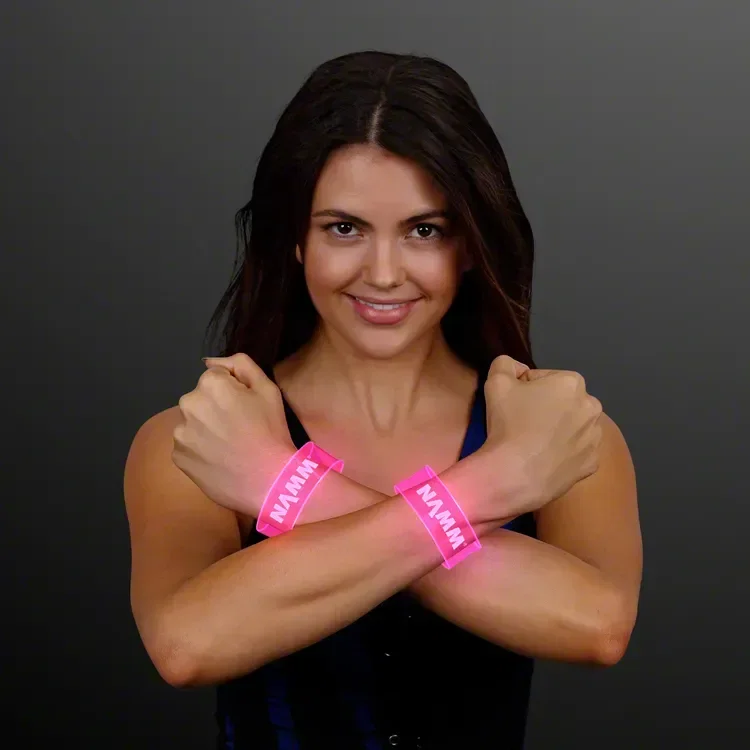 Cosmic Pink LED Magnetic Clasp Bracelets — view 4