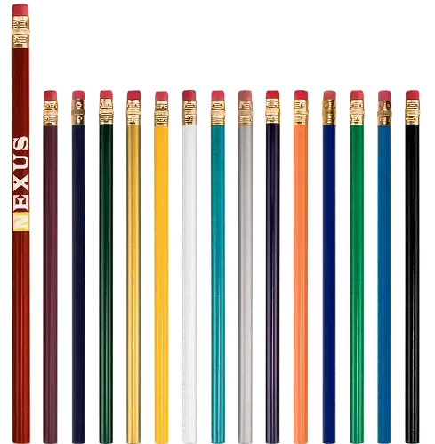 Custom Colorful Graphite Pencil - Latex Free Eraser - 24 HR Rush (up to 10,000 qty)