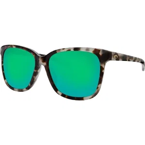 Costa Del Mar May Sunglasses – (Frame) Shiny Tiger Cowrie; (Lens) Green Mirror, 580G