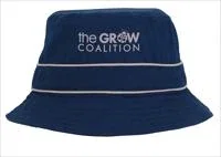 Cotton Bucket Hat with Trim — view 2