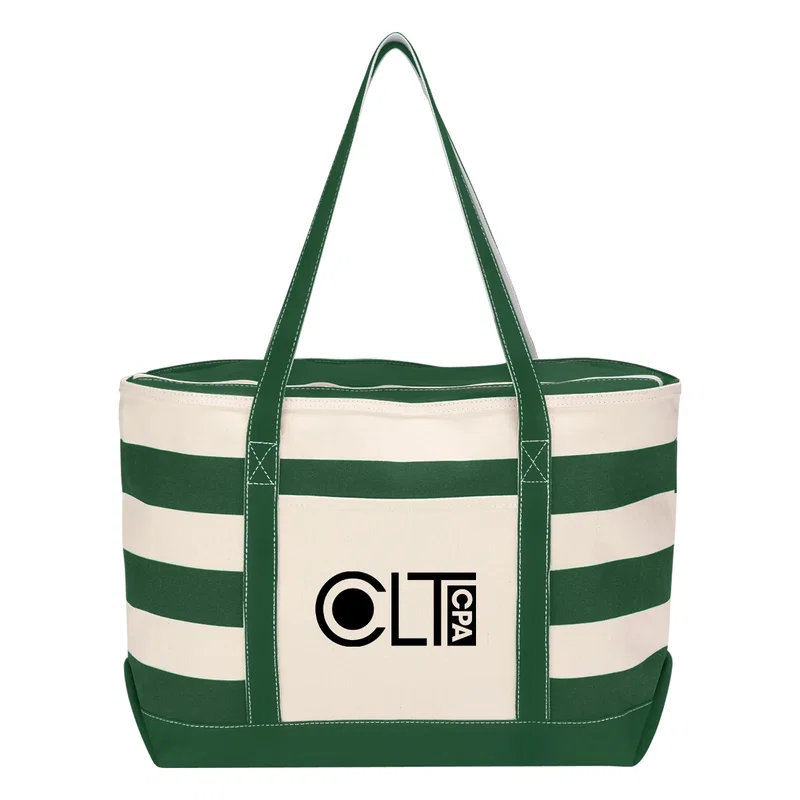 Cotton Canvas Nautical Tote Bag — view 3