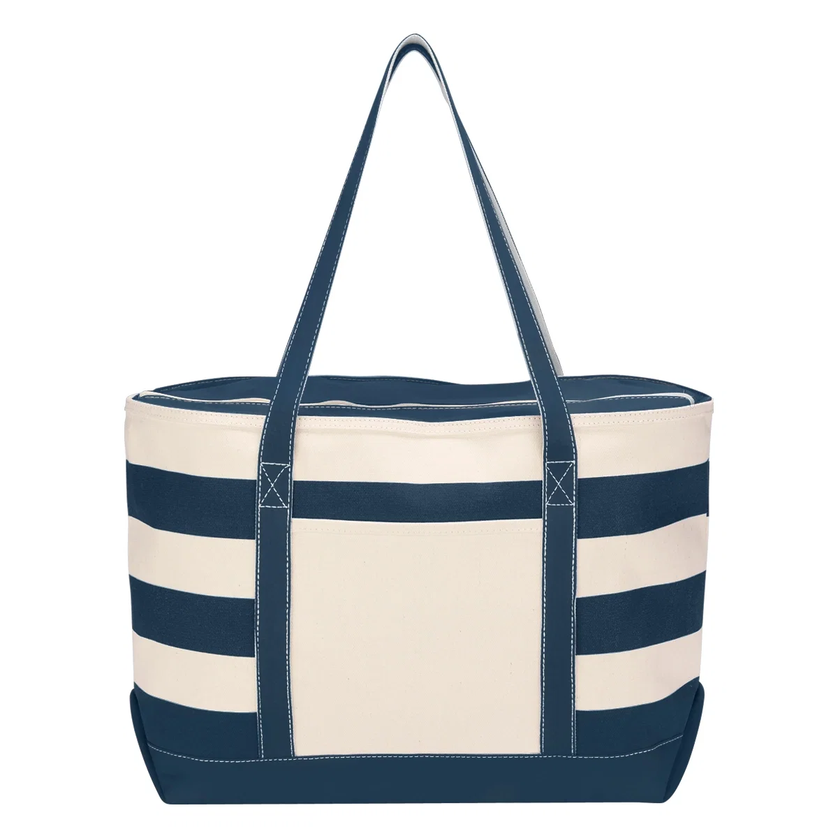 Tote carried over the shoulder on a boardwalk