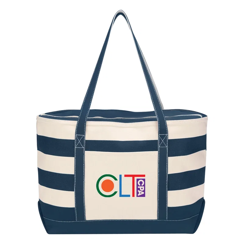 Cotton Canvas Nautical Tote Bag — view 6